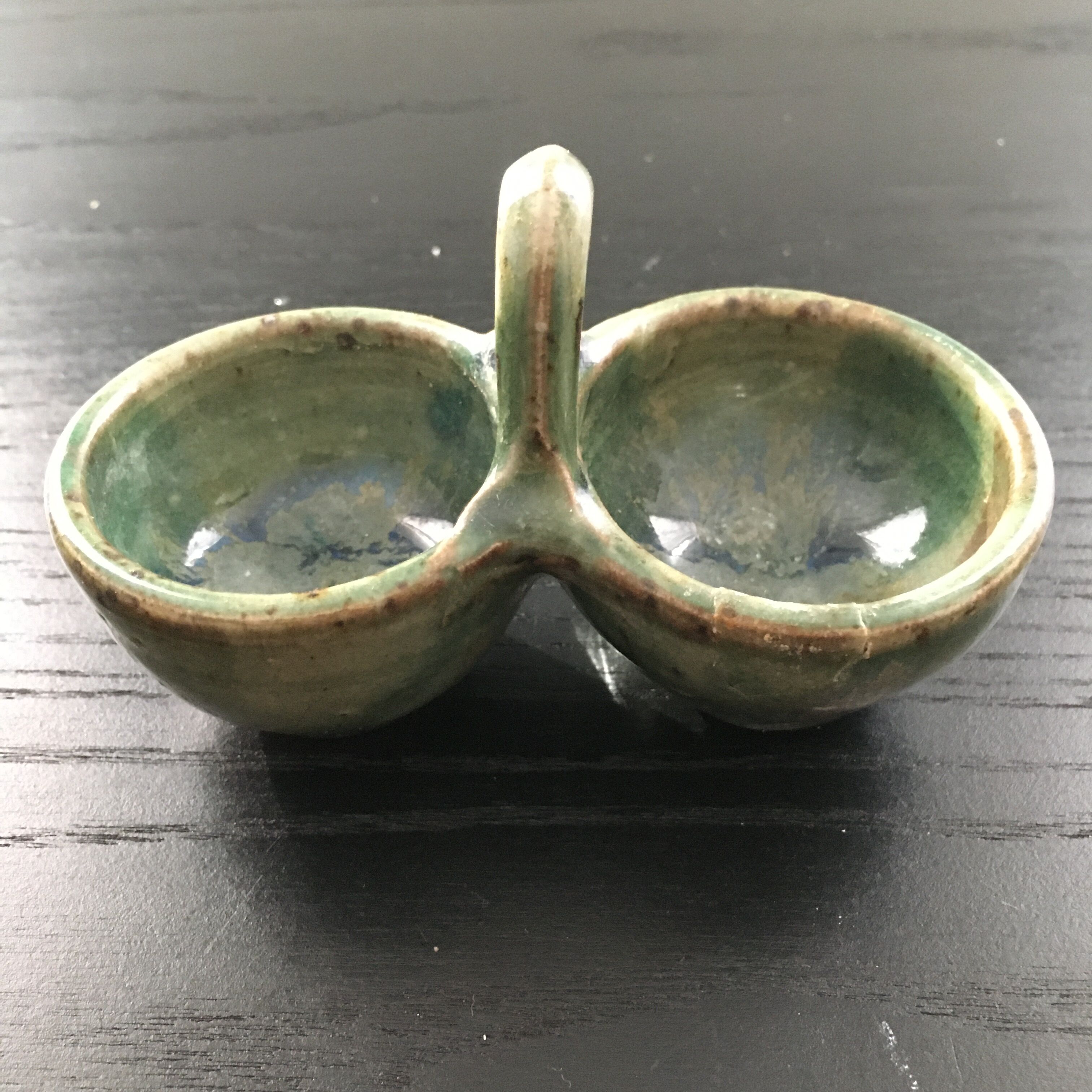 Serviteur sel poivre vert flammé