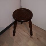 Breton oak stool 1940-1950 large model