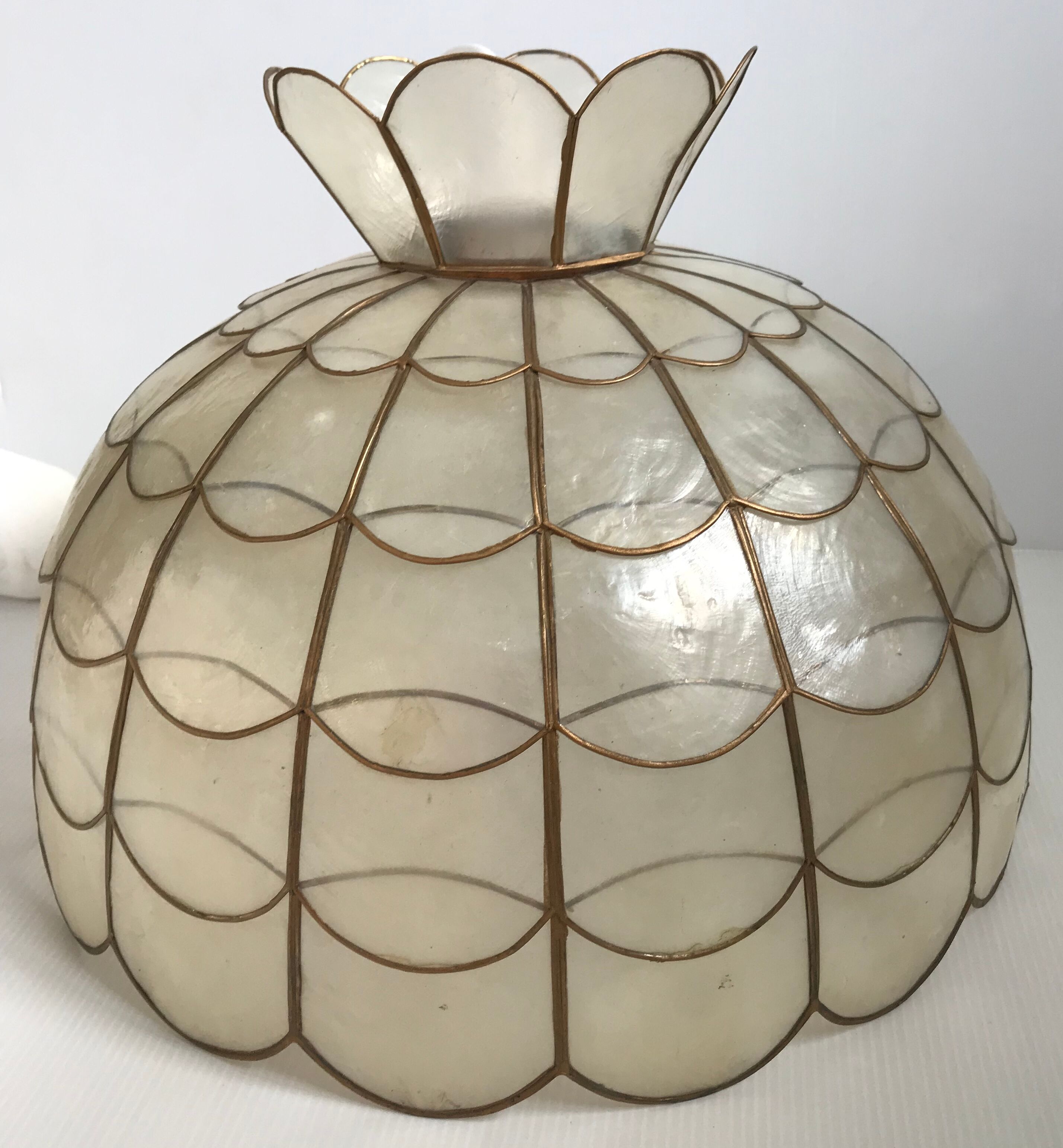Vintage mother-of-pearl hanging lamp