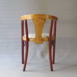 Thonet Art Deco armchair 1930, No. A 967 F, leather saddle.
