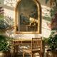 Large bamboo arch wall mirror, Italian, Riviera style, 1950s-60s.
