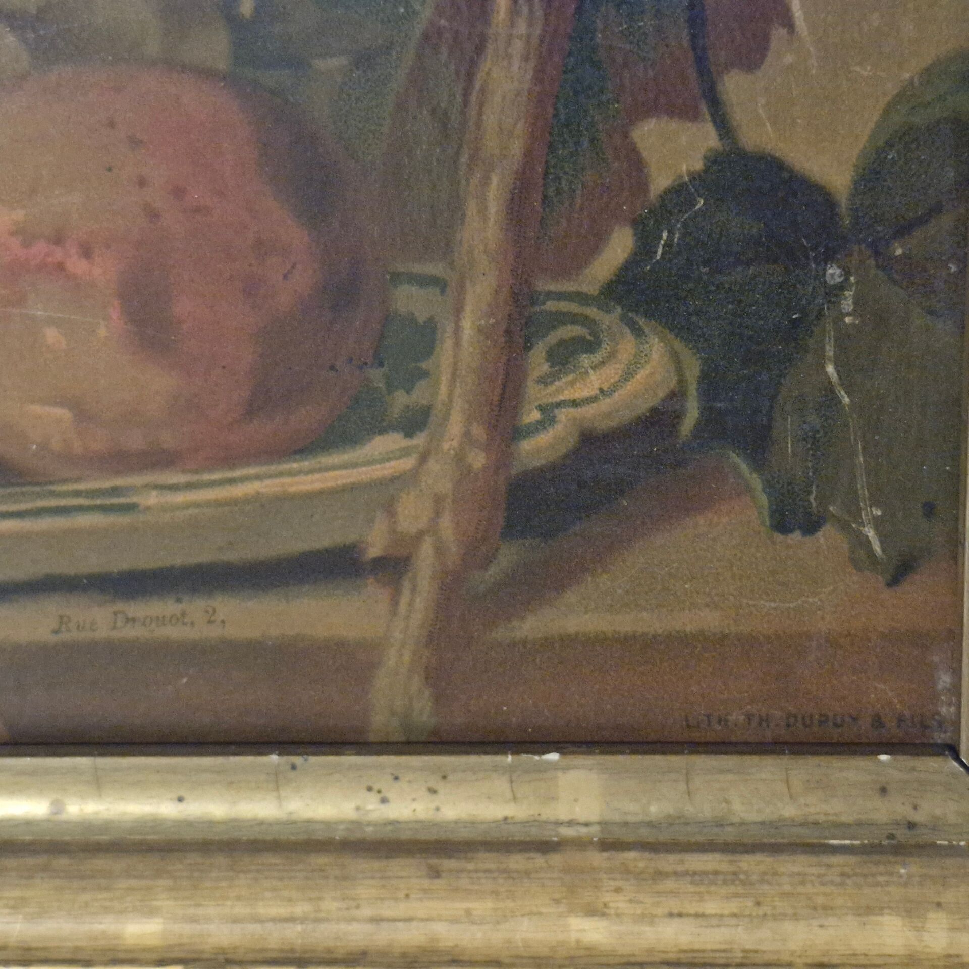 Tableau ancienne  nature morte encadrée