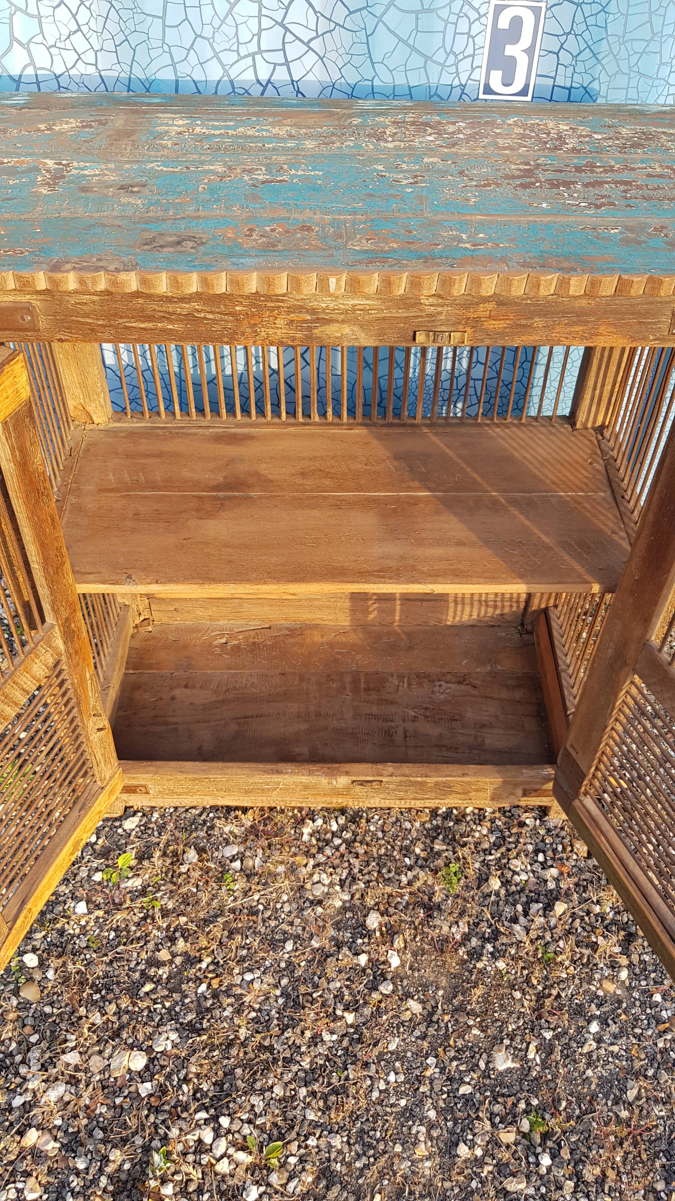 Old teak mesh pantry
