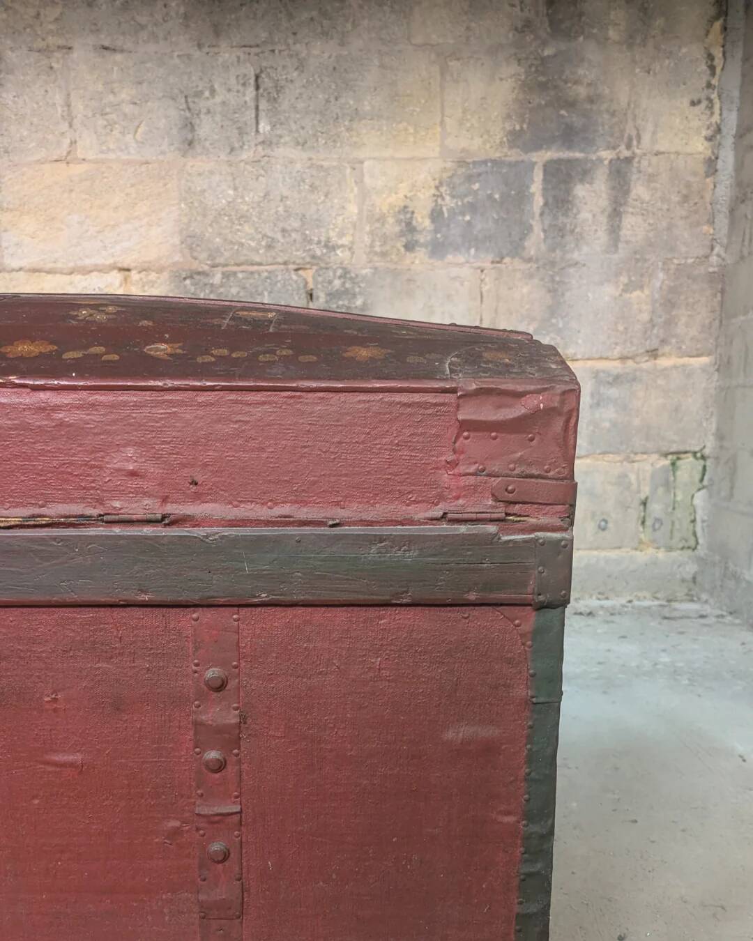 Antique chest hand-painted