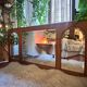 Italian coastal mirror in bamboo and rattan in the style of Vivai del Sud, 1970s.