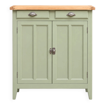 Buffet parisien art déco en hêtre rénové kaki