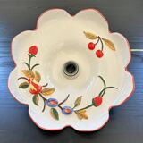 Ceramic pendant light with fruit decor
