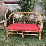 Rattan bench