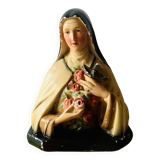 Old plaster bust of Saint Thérèse of Lisieux