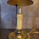 Vintage antique bronze hot water bottle lamp