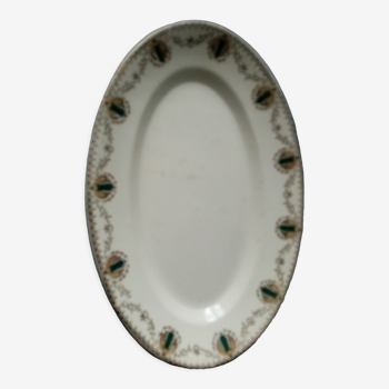 Oval dish of clairefontaine