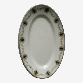 Plat ovale en faience de clairefontaine