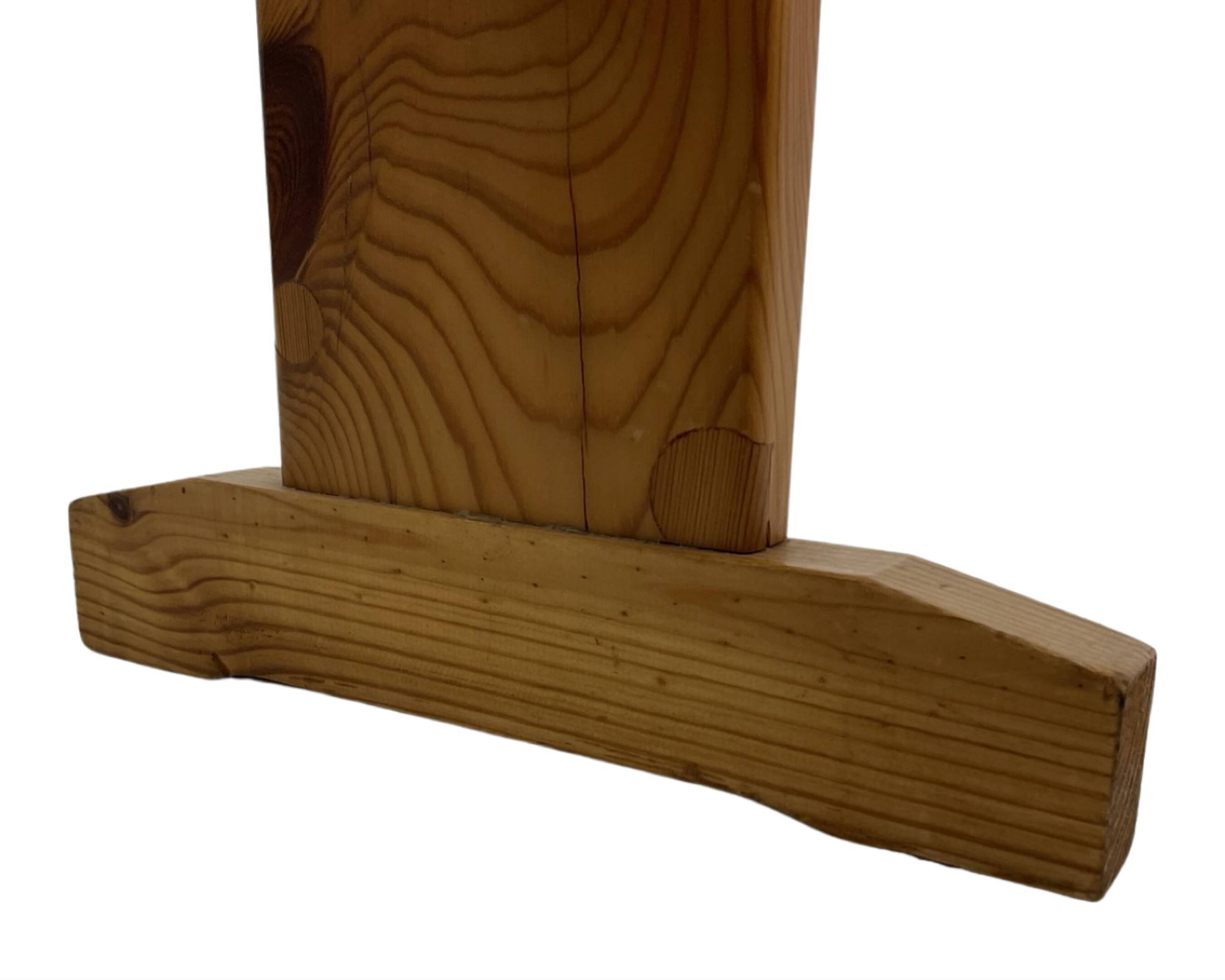 Vintage Scandinavian modern pinewood bench from the 1960's