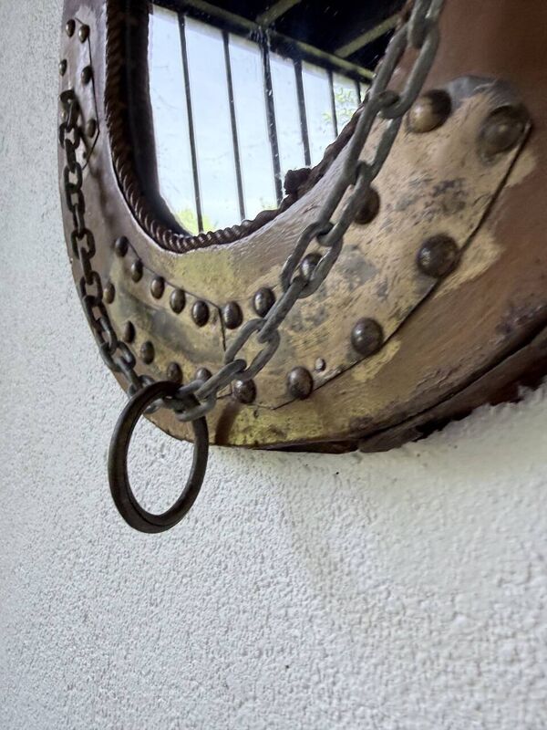Miroir artisanal brutaliste « cheval »
