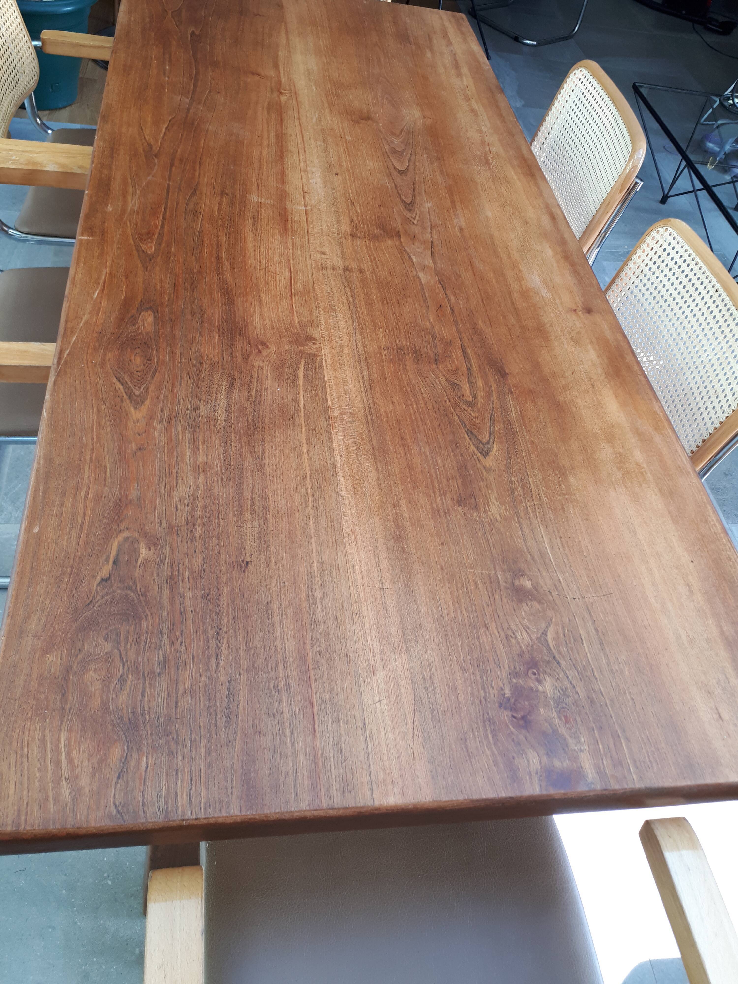 Dining room table farm and 6 chairs style breuer