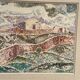 Original Swedish Oil on Canvas – "Landscape with Buildings" by Gösta Nordblad – Signed – Vintage and Framed