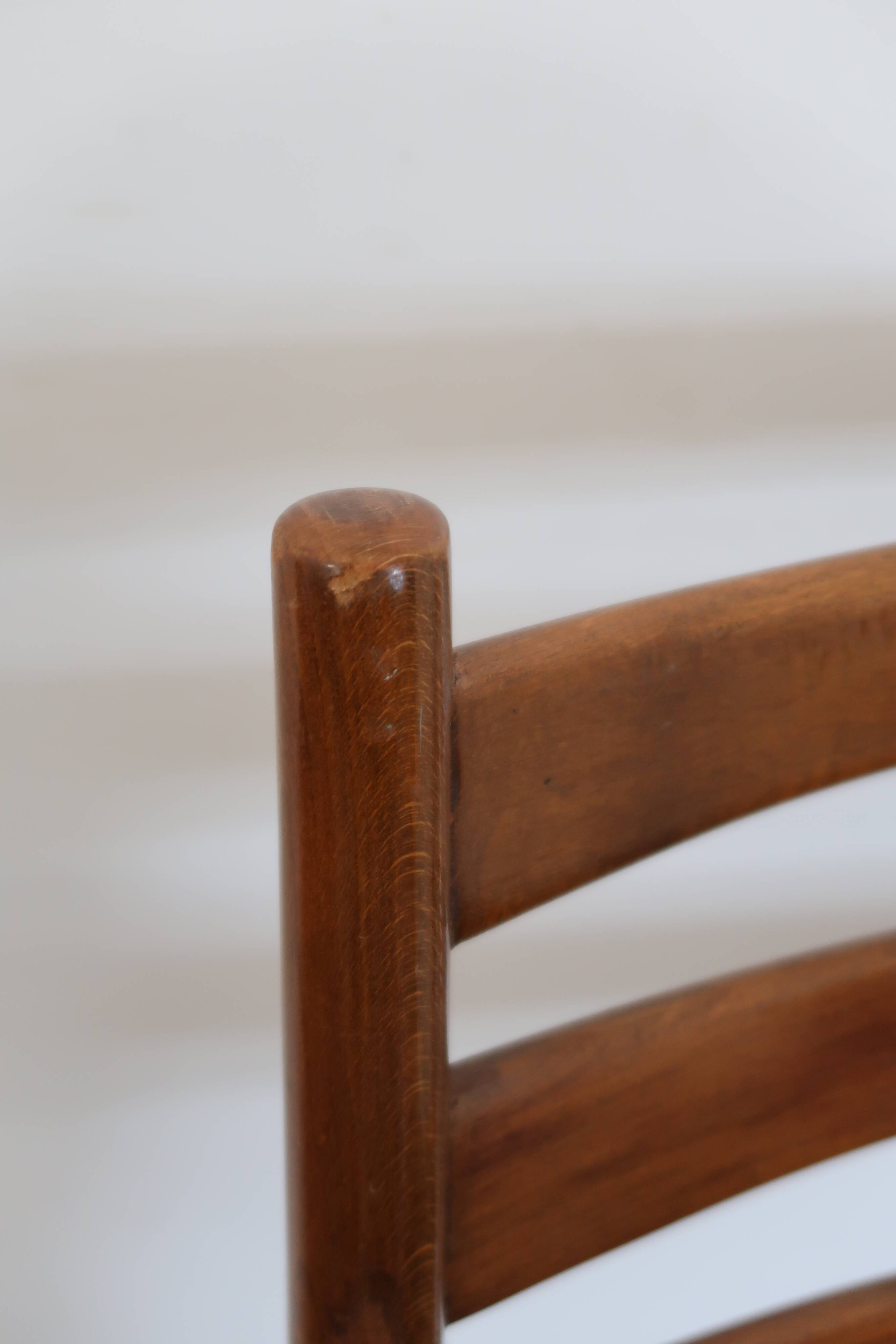 6 Scandinavian beech skai chairs