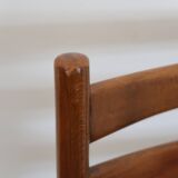 6 Scandinavian beech skai chairs