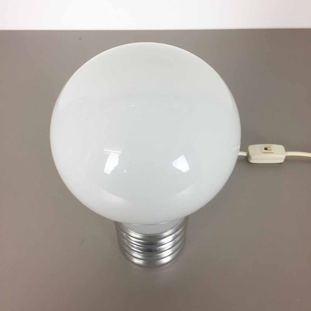 Original 60s glass Mushroon desk light by HONSEL, Germany | midcentury modern. table lamp