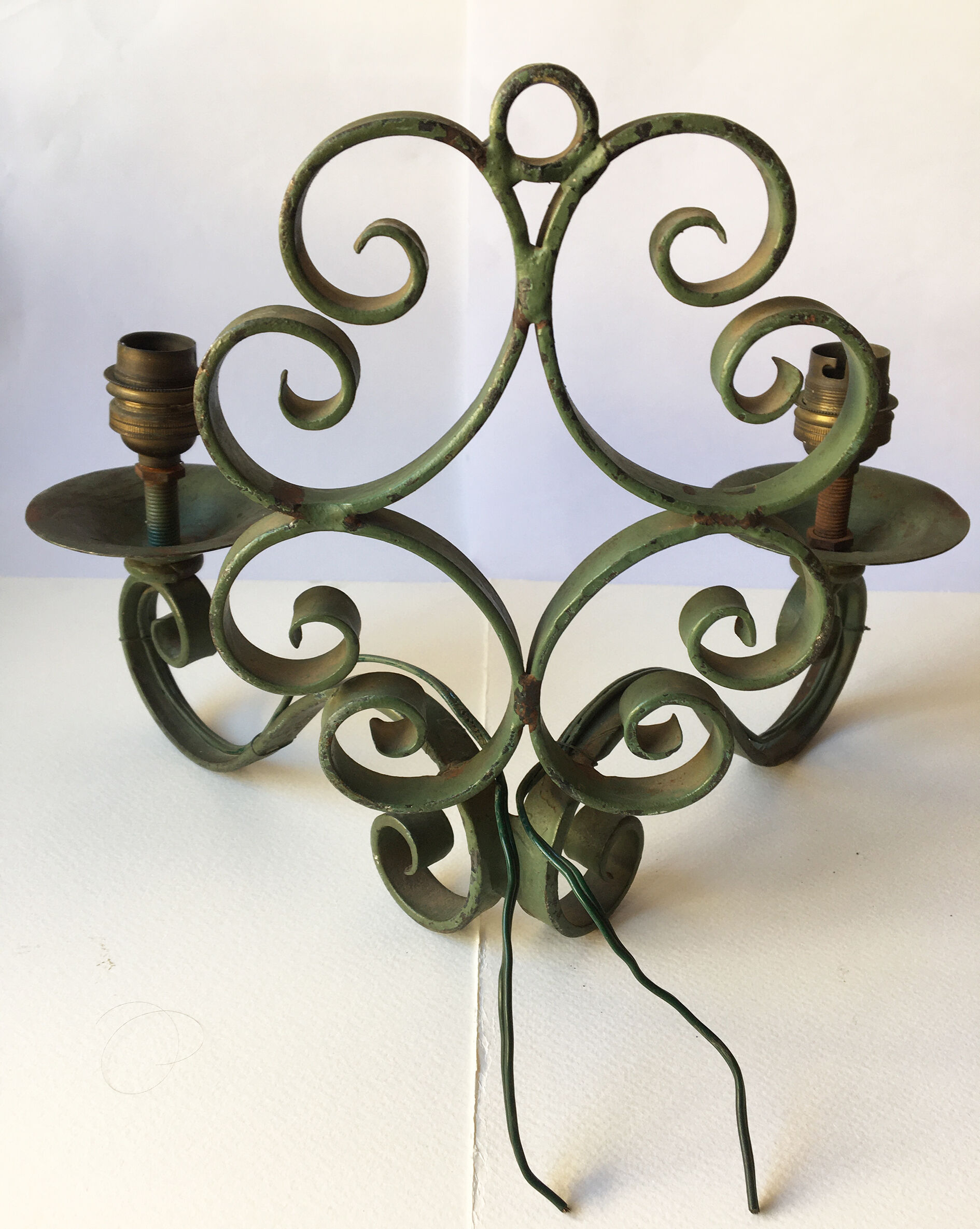 Wall lamp 40s in wrought iron