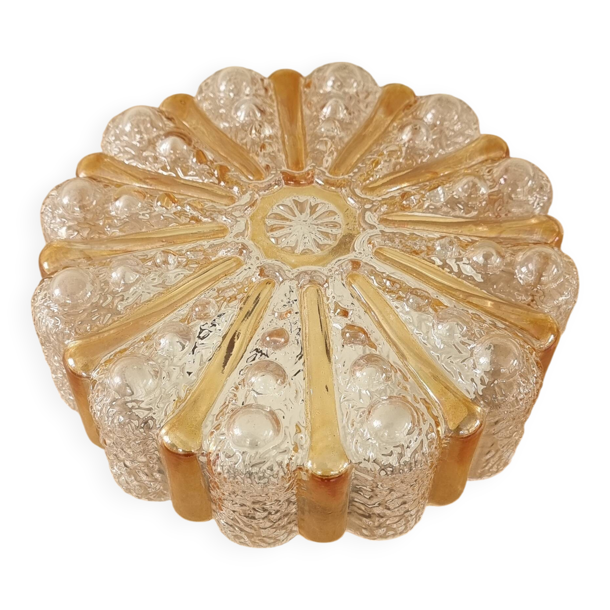 Glass ceiling light, 1970s