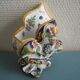 Ancien vase bouquetière murale faïence Desvres Fourmaintraux wall vase