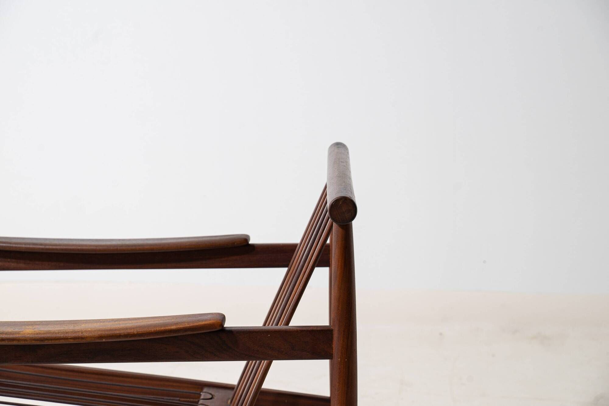 Danish lounge chair in teak and corduroy, 1960s
