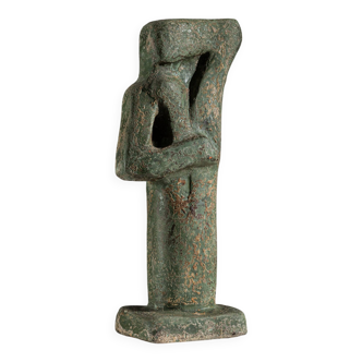 Mid-Century verdigris abstract figure