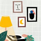 Le salon - illustration a4