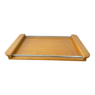 Plateau en bois vintage 1950