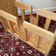 Vintage magazine rack in blond wood