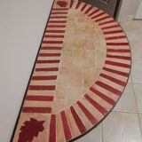 Half-moon console in Zellige and wrought iron