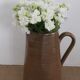 Brown stoneware pitcher, country chic