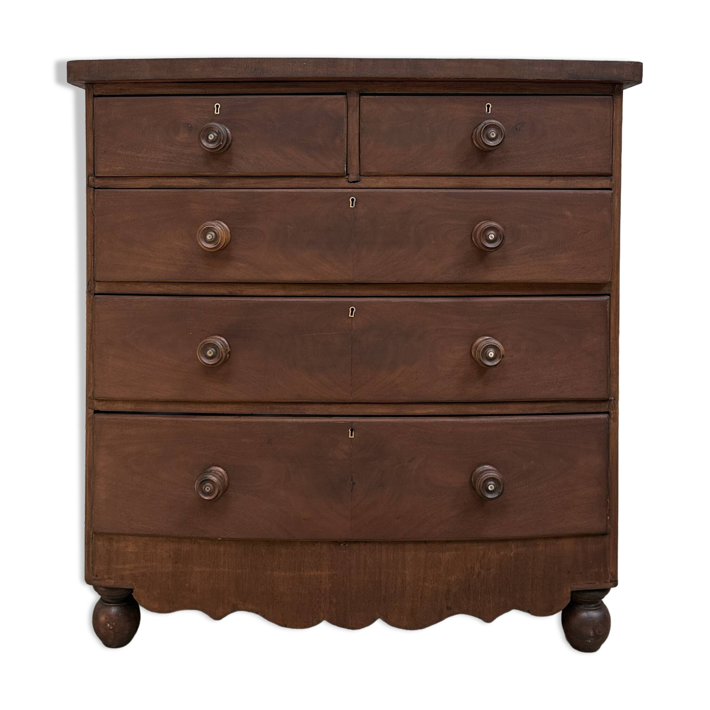 Large antique English chest of drawers (renovated)