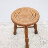 Tabouret vintage, tabouret bois, tabouret d'appoint, porte-plante