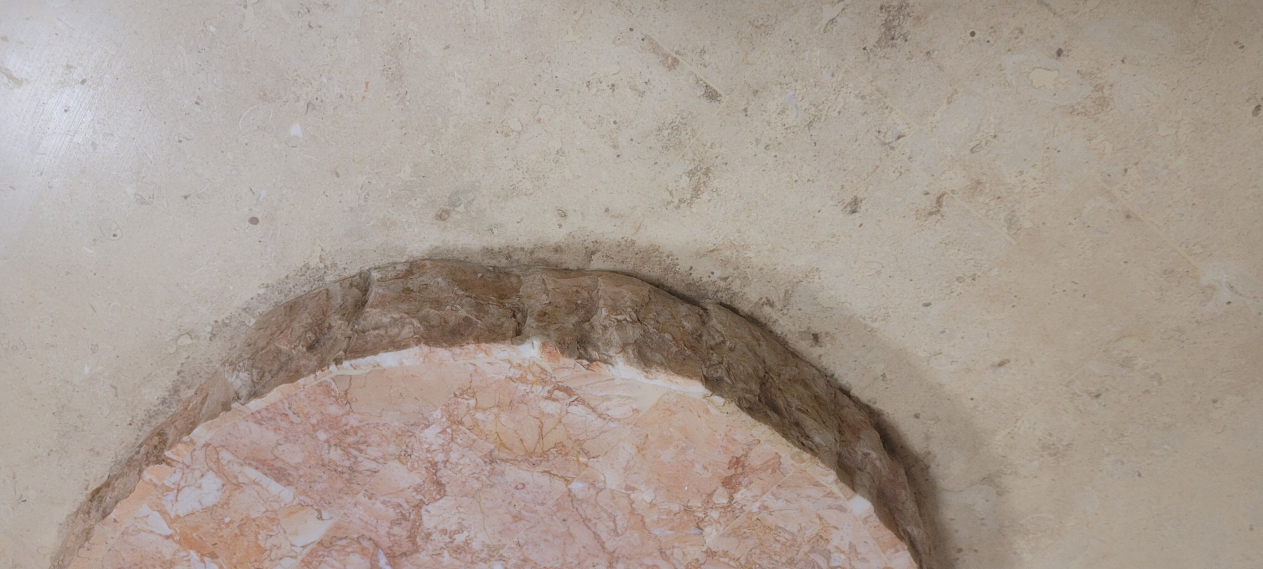 Oval stone coffee table Mactan brutalist marble by Magnussen PONTE