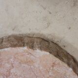 Oval stone coffee table Mactan brutalist marble by Magnussen PONTE