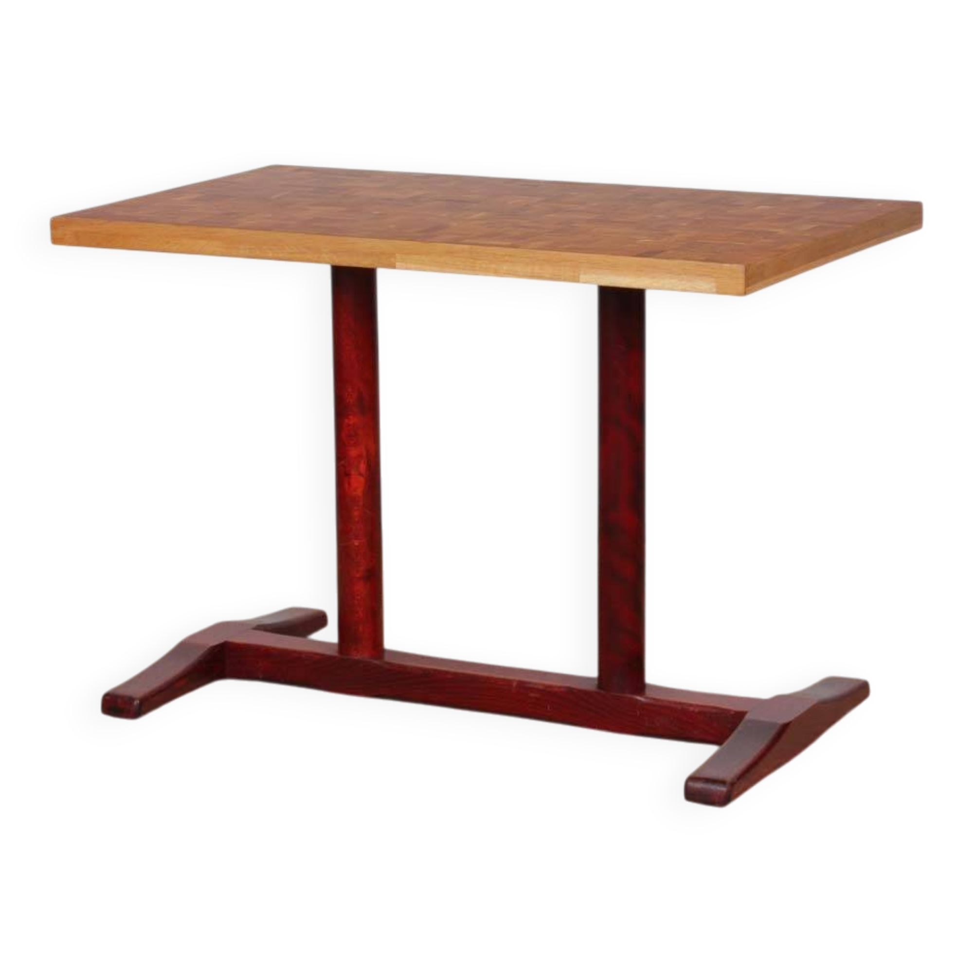 Rectangular dining table, wooden top, 1980.