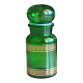 Pot d'apothicaire vert vintage