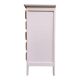 Commode vintage pieds compas rose poudré 1950