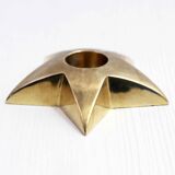 Star-shaped brass candle holder