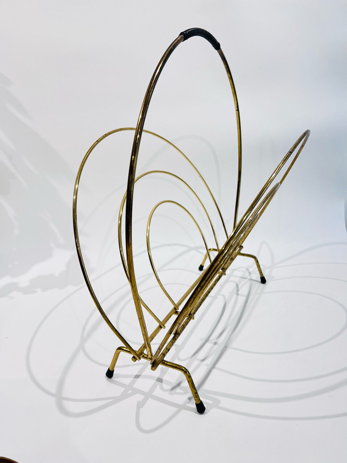 Vintage gilded metal magazine holder