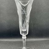 Series of 10 champagne flutes in Sèvres crystal Niagara model of the 50s