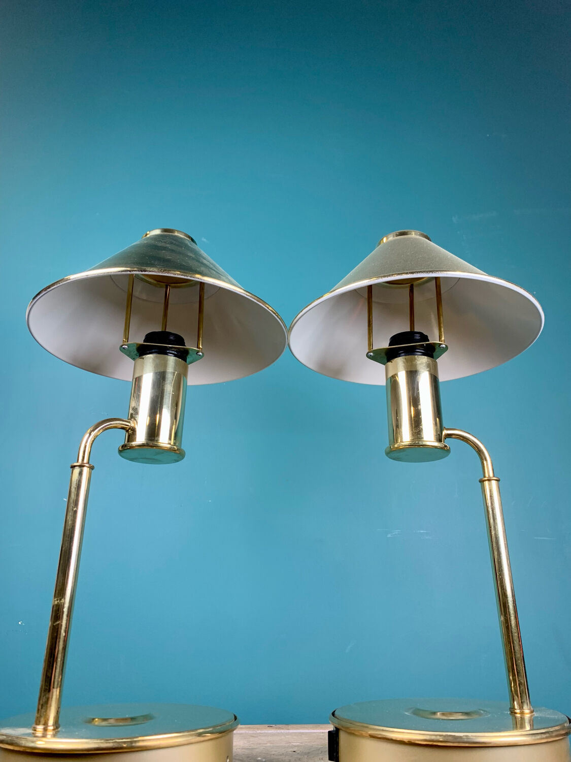 Brass lamp høvik lys jonas hidle denmark 1970 vintage scandinavian design