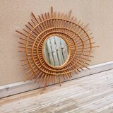 Mirror in rattan galaxy or ortf 80x61cm