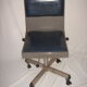 Chaise en métal de bureau ou d'atelier sur roues de 1950/60 indus