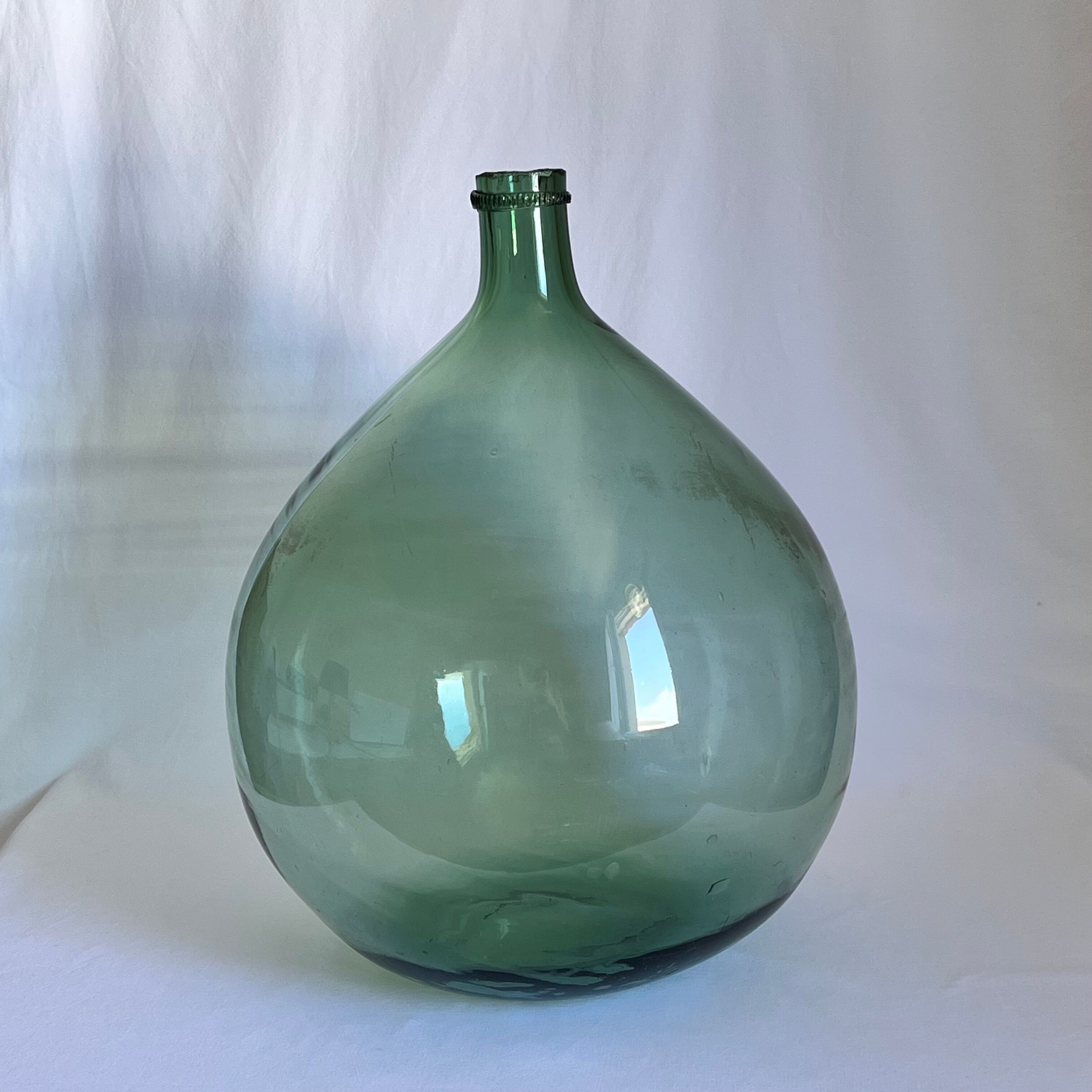 Bonbonne dame jeanne ancienne 30l verte
