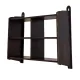 Vintage wooden wall shelve rack in oak brutalist minimalist design