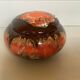 Vallauris ceramic box orange brown
