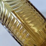 Art Deco vase in molded pressed glass, amber color